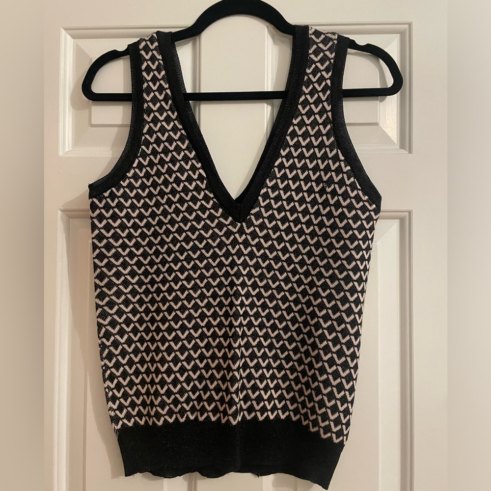 NWOT Zara V Neck Sweater Vest, Size Medium